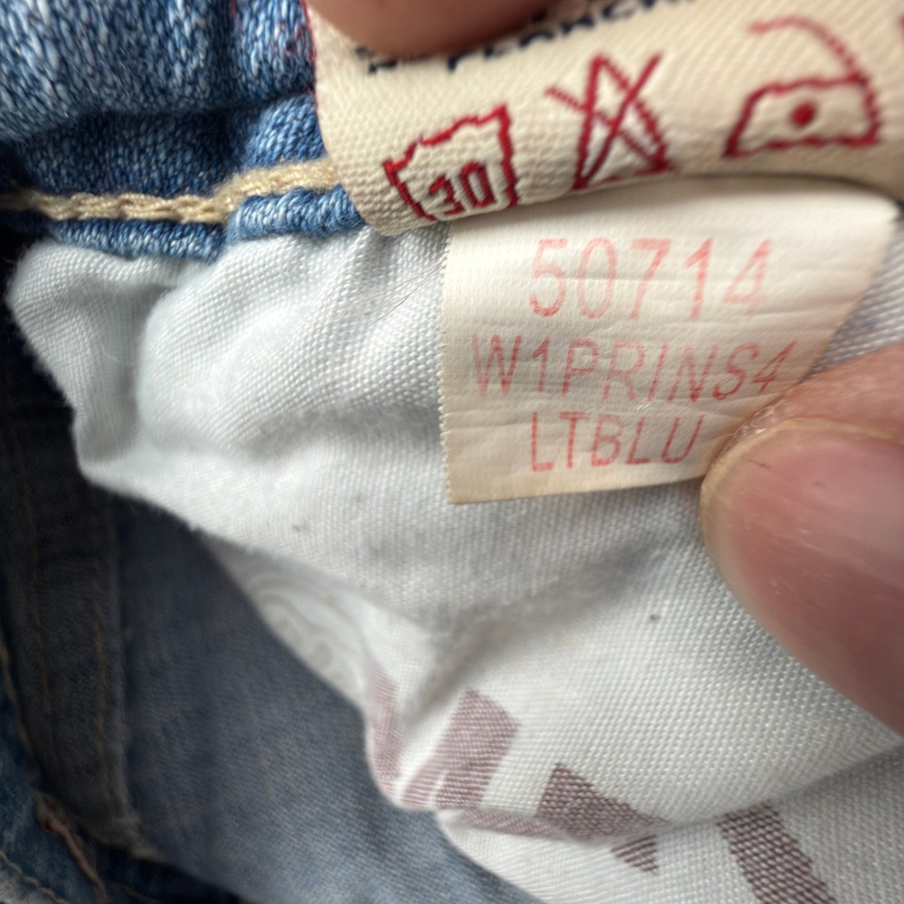 MEK Denim Princeton Jeans Womens 27 Embroidered Straight Light Blue Y2K W1PRINS4 - Picture 7 of 11